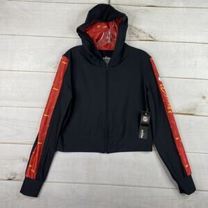 Kansas City Chiefs Cropped Hoodie Womens M Full Zip Sweatshirt Jacket NFL NWT